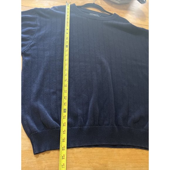 Hathaway Sport Mens Brunswick Crewneck 100%cotton Navy Blue Sweater Sz XXL - Picture 6 of 7